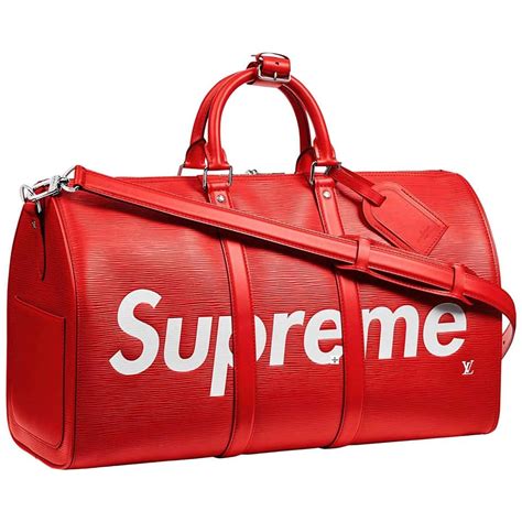 supreme lv travel bag|supreme shopping bag.